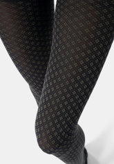 Collant Coprente Tie Pattern 50 - Nero e Militare - Black/military | Oroblù