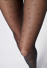 Collant Velato con Motivo Geometrico Delightful 30 - Nero - Black | Oroblù
