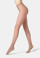 Collant a Rete in Lamé Argento Diamonds Tricot - Nudo - Skin | Oroblù