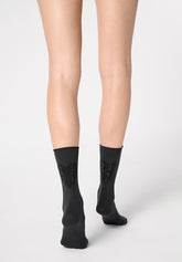 Calzino Coprente con Strass Charm 50 - Nero - Black | Oroblù