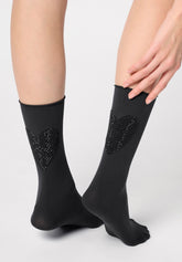 Calzino Coprente con Strass Charm 50 - Nero - Black | Oroblù
