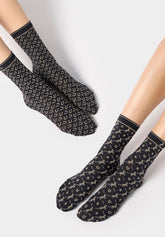 Calzini Coprenti Twins Texas Bipack - Nero - Black | Oroblù