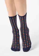 Calzini in Viscosa Twins Joyful Bipack - Blu - Blue | Oroblù