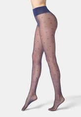 Collant Velato Micro Motivo Graceful 20 - Blu Marino 5 - Marine 5 | Oroblù