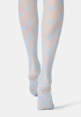 Collant semi Velato effetto Pizzo Lace Allure 30 - Azzurro Cielo 8 - Sky 8 | Oroblù