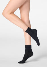 Calzino a Coste in Cotone Bio Rib - Nero - Black | Oroblù