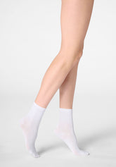 Calzino Ankle in Lyocell e Lamé Shiny - Argento - Silver | Oroblù
