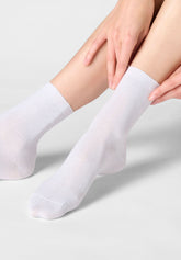 Calzino Ankle in Lyocell e Lamé Shiny - Argento - Silver | Oroblù