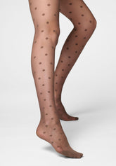 Collants transparents à motif pois Veil Dots 30 - Chocolat 3 - Chocolate 3 | Oroblù
