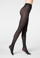 Collant in morbido Lyocell Texture Grace - Nero - Black | Oroblù