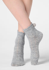 Soft Knit Short Socks - Grey Melange - Grey melange | Oroblù