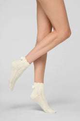 Soft Knit Short Socks - Wool White - Wool | Oroblù