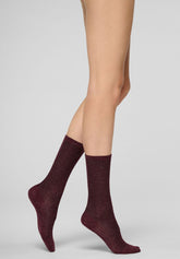 Gerippte Viskose-Socke Rib Glow - Bordeaux 11 - Bordeaux 11 | Oroblù
