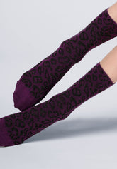 Chaussettes courtes en coton chaud avec détails Lamé Glam Spots - Violet - Violet | Oroblù