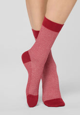 Chevron Short Socks - Intense Red - Deep red | Oroblù