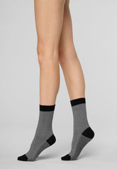 Chevron Short Socks - Black - Black | Oroblù