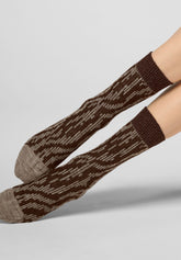 Short Socks Dune Flow - Chocolate - Chocolate | Oroblù