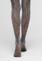 Collants Lamé avec imprimé animalier Luxe Leopard 40 - Noir - Black | Oroblù