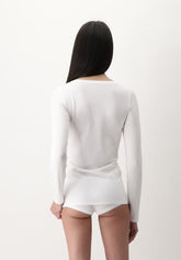 Maglia Manica Lunga in Cotone e Modal Perfect Line Cotton - Bianco - White | Oroblù