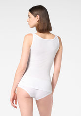 Canotta in Modal Elasticizzato Perfect Line Rib - Bianco - White | Oroblù