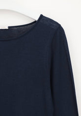Maglia Manica Lunga in Micromodal e Cashmere Perfect Cashmere - Blu - Blue | Oroblù
