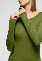 Maglia Manica Lunga in Micromodal e Cashmere Perfect Cashmere - Botanic - Botanic | Oroblù