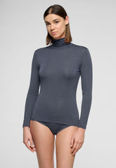 Micromodal and Cashmere Long Sleeve Sweater Perfect Cashmere - Metal - Metal 2 | Oroblù