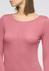 Micromodal and Cashmere Long Sleeve Sweater Perfect Cashmere - Peony - Peony 12 | Oroblù