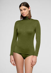 Maglia Dolcevita Manica Lunga in Micromodal e Cashmere Perfect Cashmere - Botanic - Botanic | Oroblù