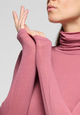 Pull--a-col-roul-e-en-cachemire-micromodal-et-parfait--a-manches-longues - Peony - Peony 12 | Oroblù