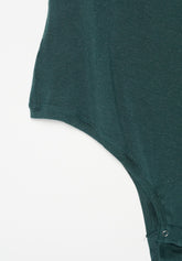 Body Smanicato Collo a Vulcano in Modal e Cashmere Perfect Line Cashmere - Verde Foresta - Forest | Oroblù