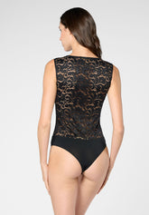 Body Smanicato In Pizzo Glamour Lace - Nero - Black | Oroblù