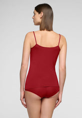 Perfect LineSlim Fit Modal Stretch Tank Top - Intensives Rot - Deep red | Oroblù