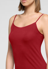 Perfect LineSlim Fit Modal Stretch Tank Top - Intensives Rot - Deep red | Oroblù