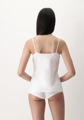 Top Spalla Sottile in Cotone e Modal Perfect Line Cotton - Bianco - White | Oroblù