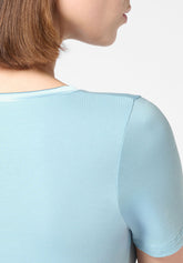 Maglia Manica Corta in Cotone e Modal Perfect Line Cotton - Azzurro Cielo 8 - Sky 8 | Oroblù