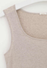 Top Spalla Larga in Micromodal e Cashmere Perfect Line Cashmere - Beige - Beige | Oroblù