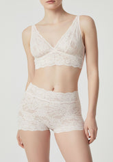 Short Panty in Pizzo Elasticizzato Lacewear - Beige Seta - Silk | Oroblù