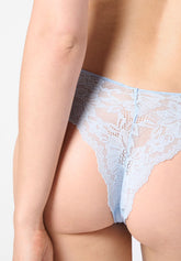 Slip Brasiliano in Pizzo Elasticizzato Lacewear - Azzurro - Baby blue | Oroblù